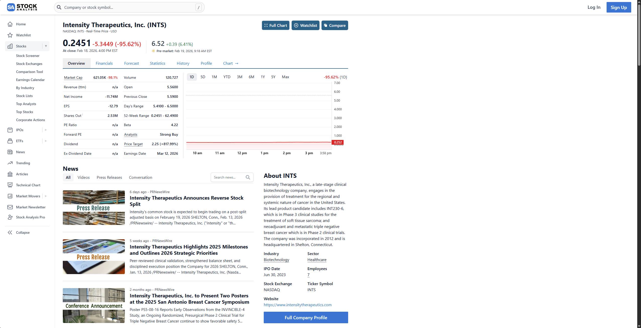 StockAnalysis screenshot